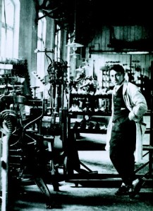 ADIDAS_the young Adi Dassler in his shoe factory
